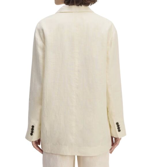 Everlane The Linen Double Breasted Blazer 8 Bone White Flax Relaxed Ethical NEW - Picture 4 of 16